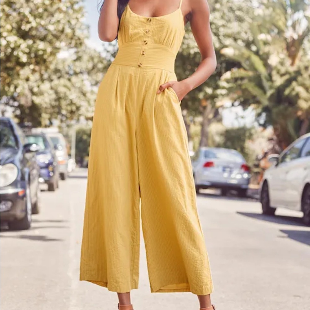 Lulu's Mustard Yellow Jumpsuit